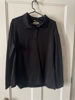 FIRST Tactical Women's Performance Black Long-Sleeve Polo